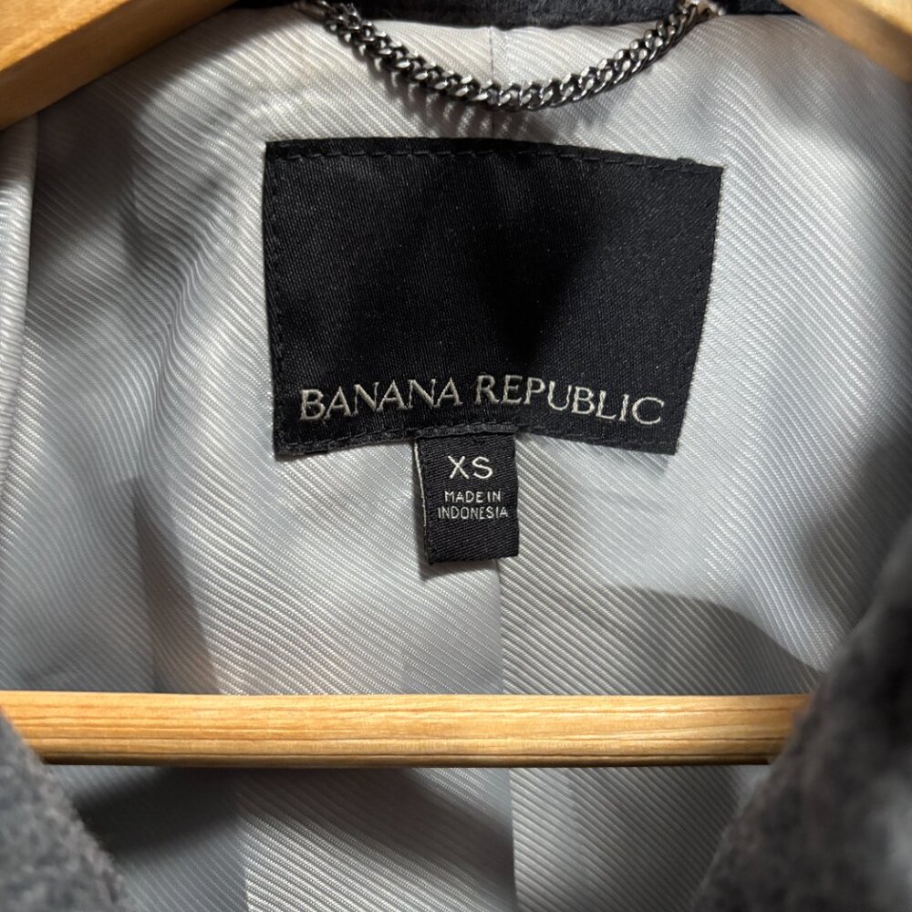 Banana Repbulic Wool Moto Jacket, Gray Size XS - Picture 5 of 9